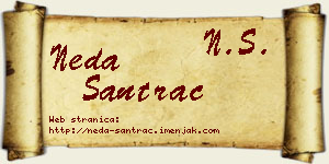 Neda Santrač vizit kartica